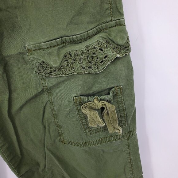 Vintage Old Navy Y2K Grunge Low Rise Lace Crochet Cargo Women's Pants Size 8 - Picture 8 of 9